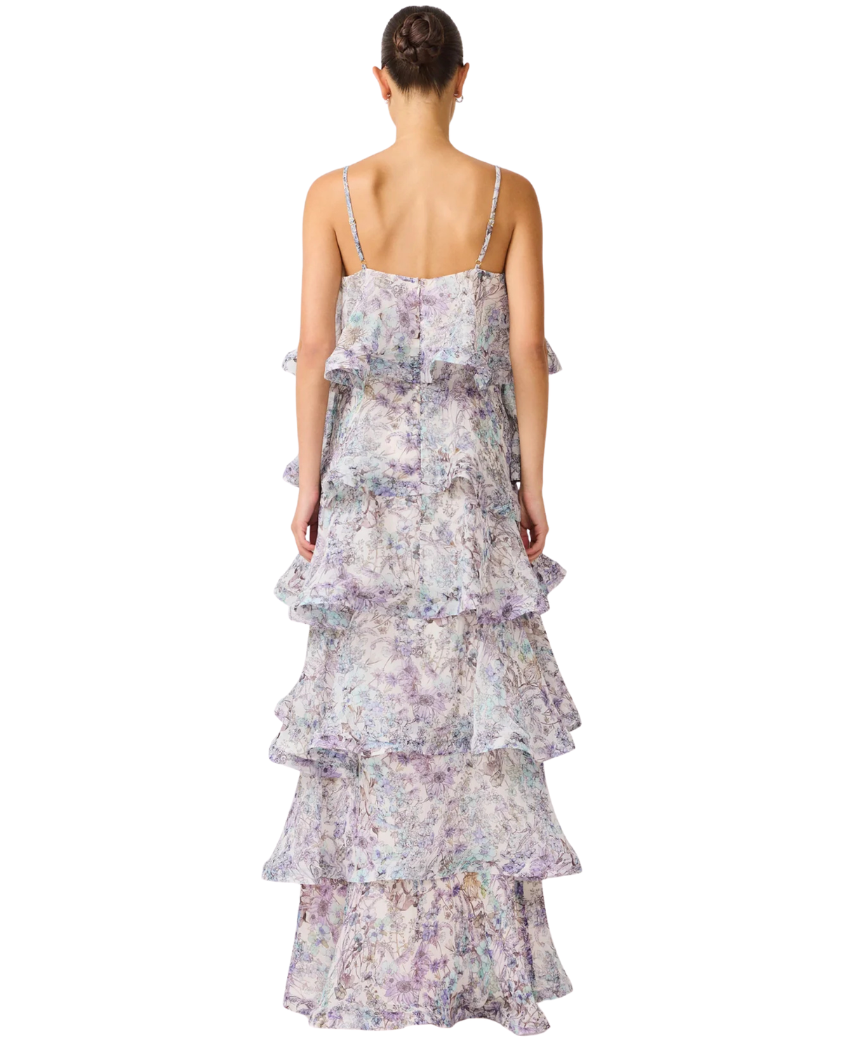 Elliatt Rosaria Tiered Gown Purple Floral