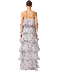 Elliatt Rosaria Tiered Gown Purple Floral
