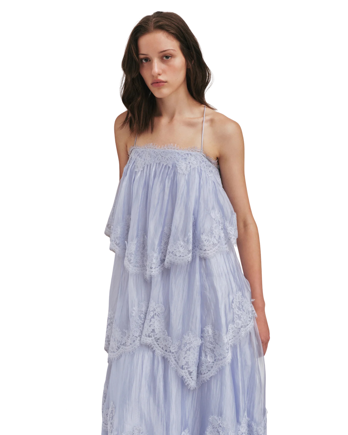 Aje Ophelia Lace Gown French Blue