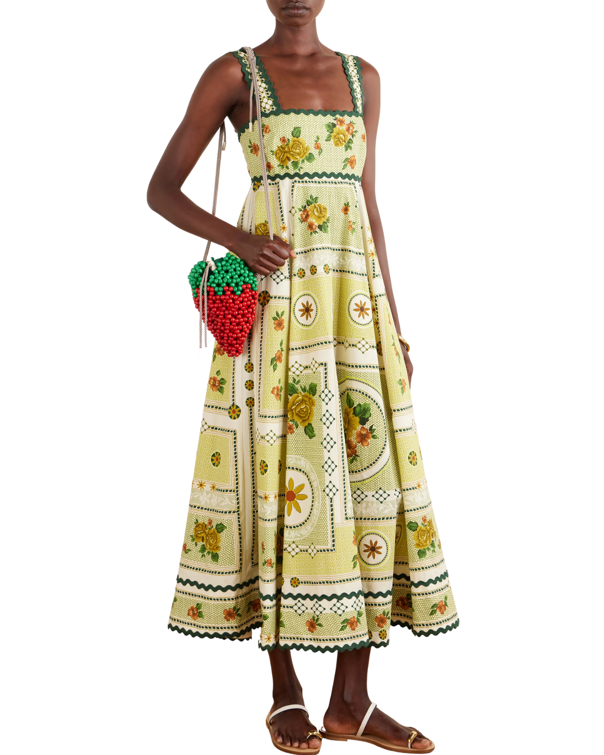 Alemais Dixie Summer Dress Green/ Yellow Floral
