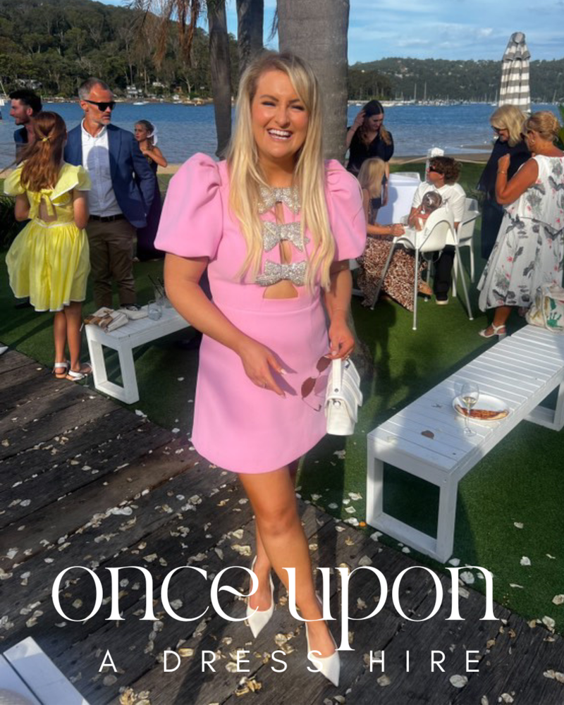 Rebecca Vallance Juliana Puff Sleeve Mini Dress Pink