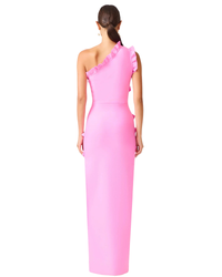 Elliatt Orelia Asymmetrical Gown in pink, back view