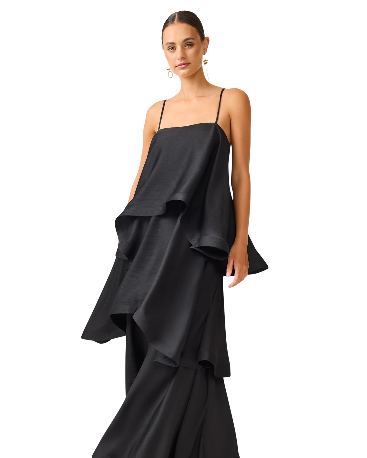 Elliatt Tilly Tiered Maxi Dress Black