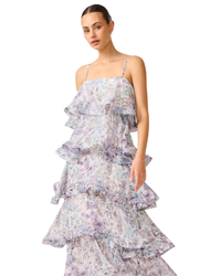 Elliatt Rosaria Tiered Gown Purple Floral