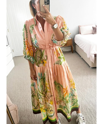 Alemais Papaya Shirt Dress