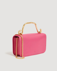 Aje Celeste Flower Clutch Magenta