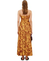 Alemais Banana Blossom Ruched Gown