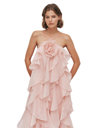 Aje Pandorea Layered Maxi Dress Pastel Pink