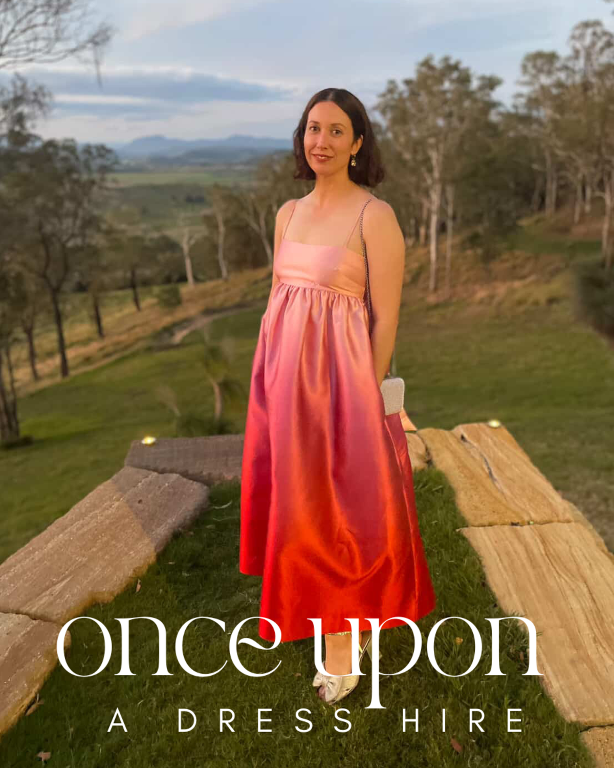 Alemais Inez Ombre Midi Dress Pink