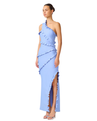Elliatt Floriana Asymmetric Gown Cornflower Blue
