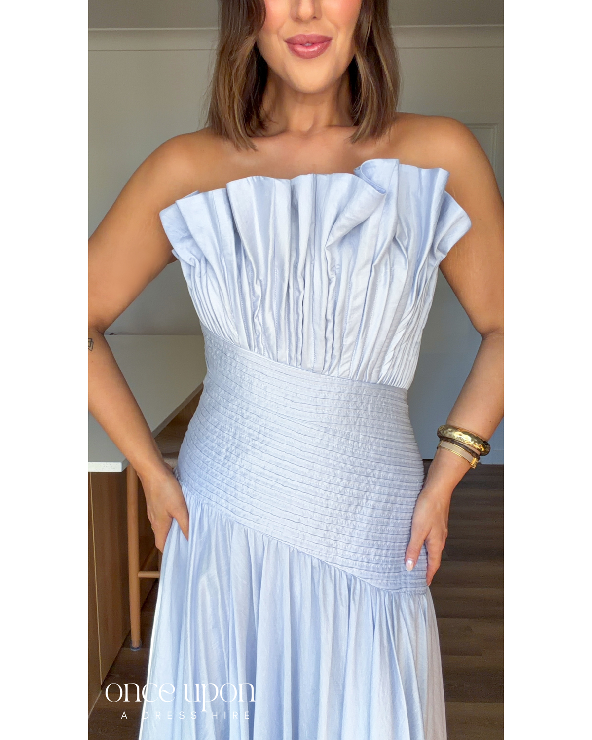 Aje Aquiline Gown French Blue