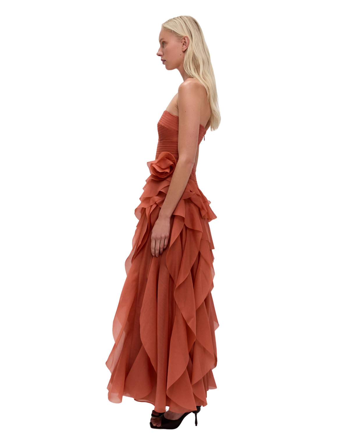 Aje Canyon Gown Coral Clay