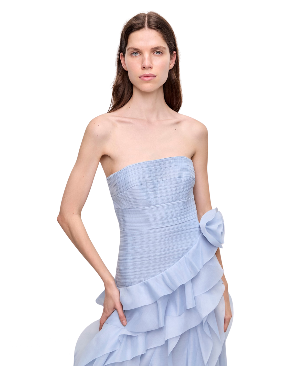 Aje Canyon Gown Cloud Blue