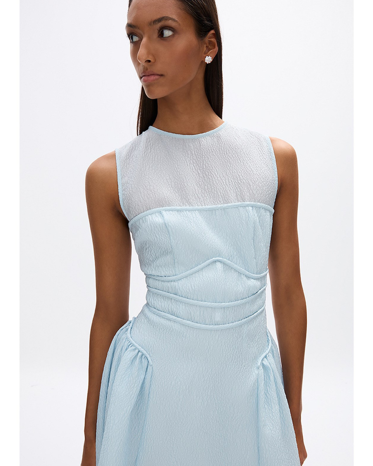 Rachel Gilbert Sophia Midi Dress Sky Blue