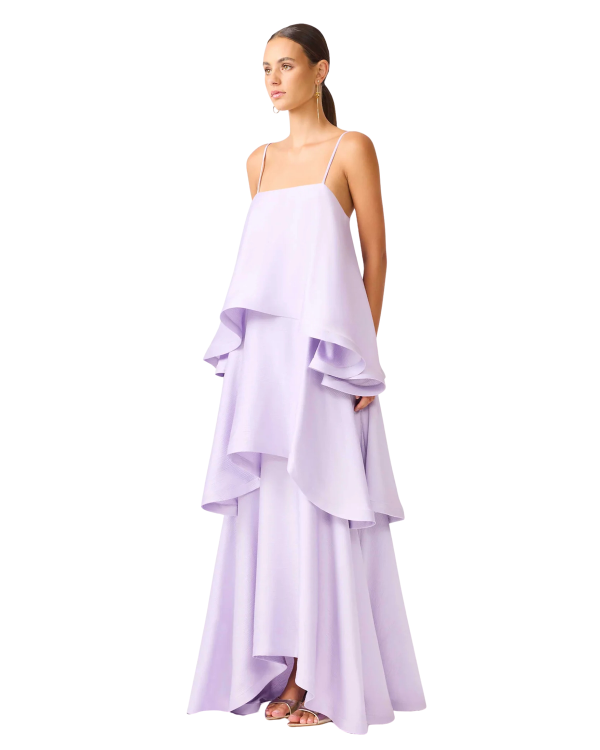 Elliatt Tilly Tiered Maxi Dress Purple