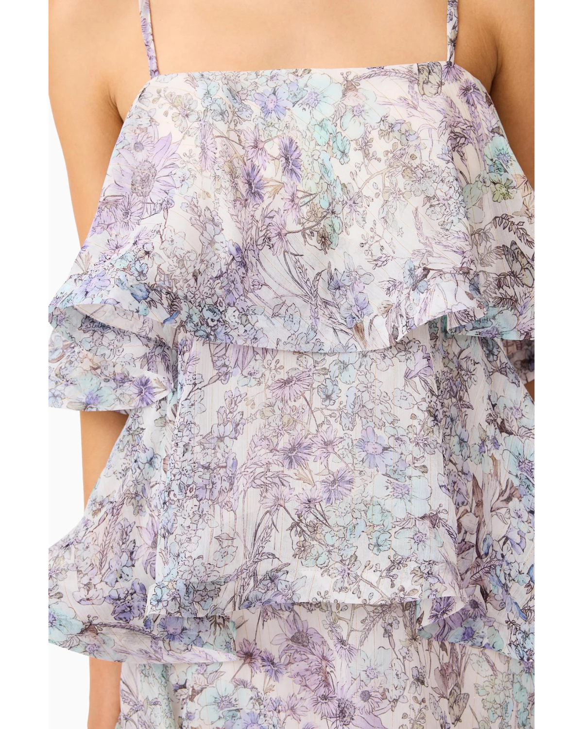 Elliatt Rosaria Tiered Gown Purple Floral