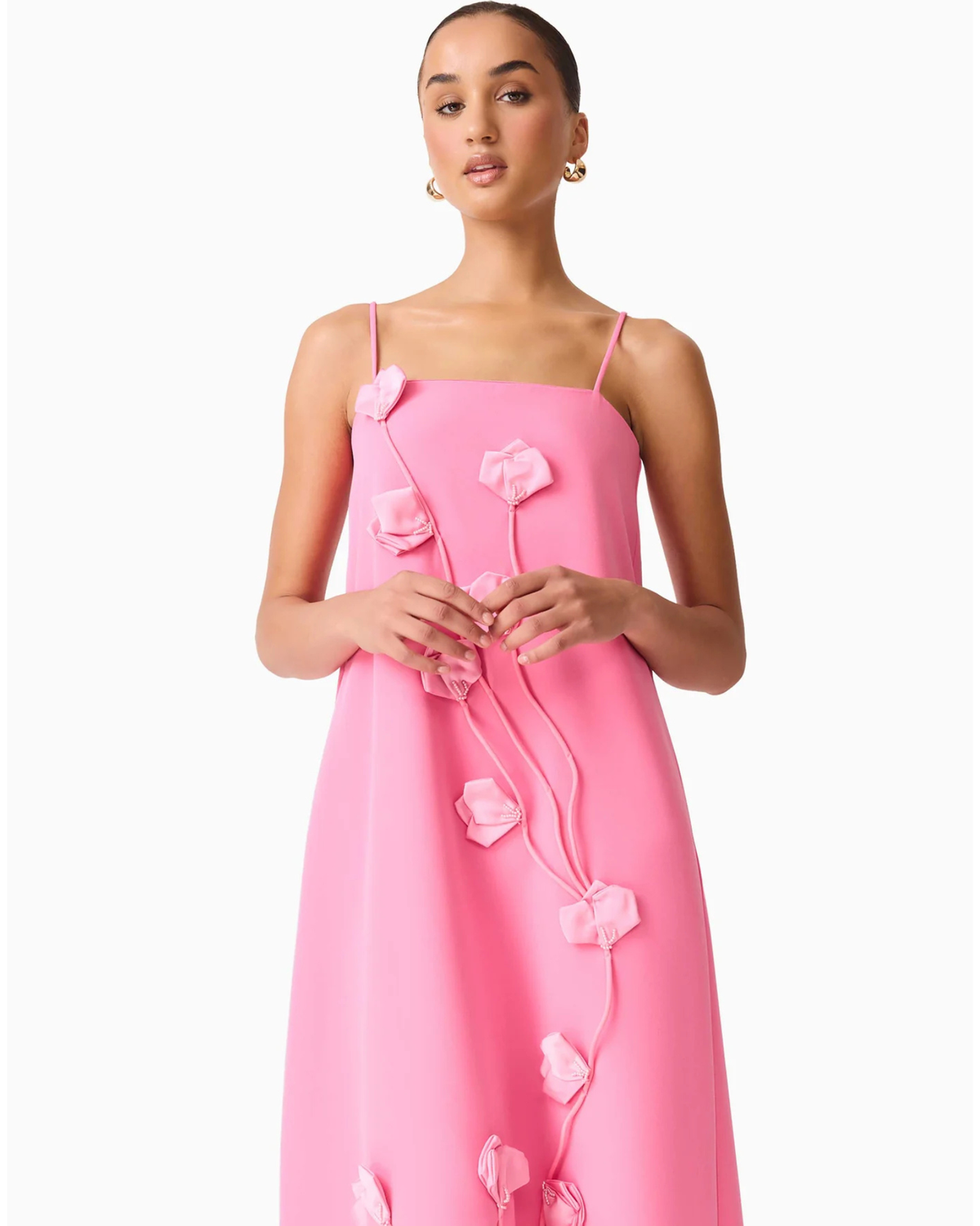 Elliatt Nolana Floral Applique Gown Pink
