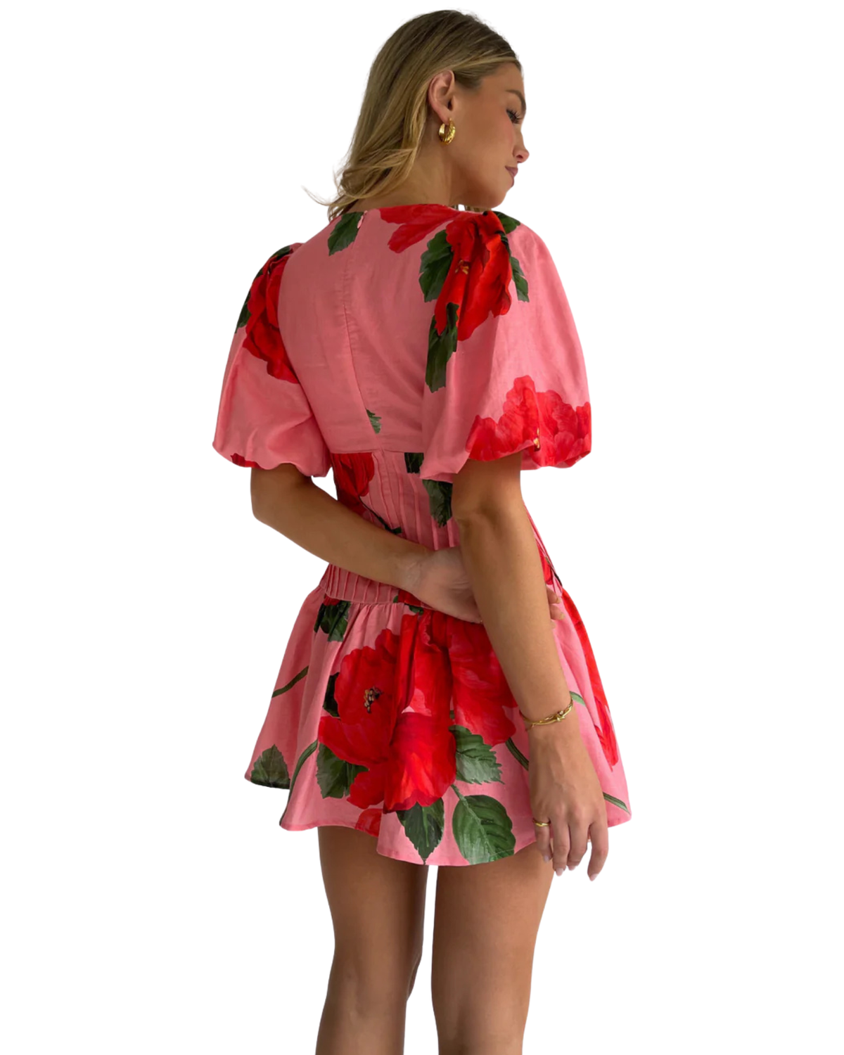 By Nicola Neve Mini Dress Raspbery Bloom