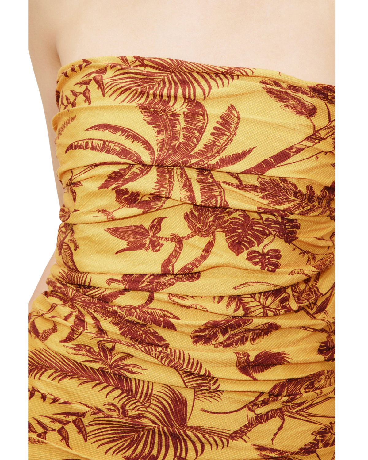 Alemais Banana Blossom Ruched Gown