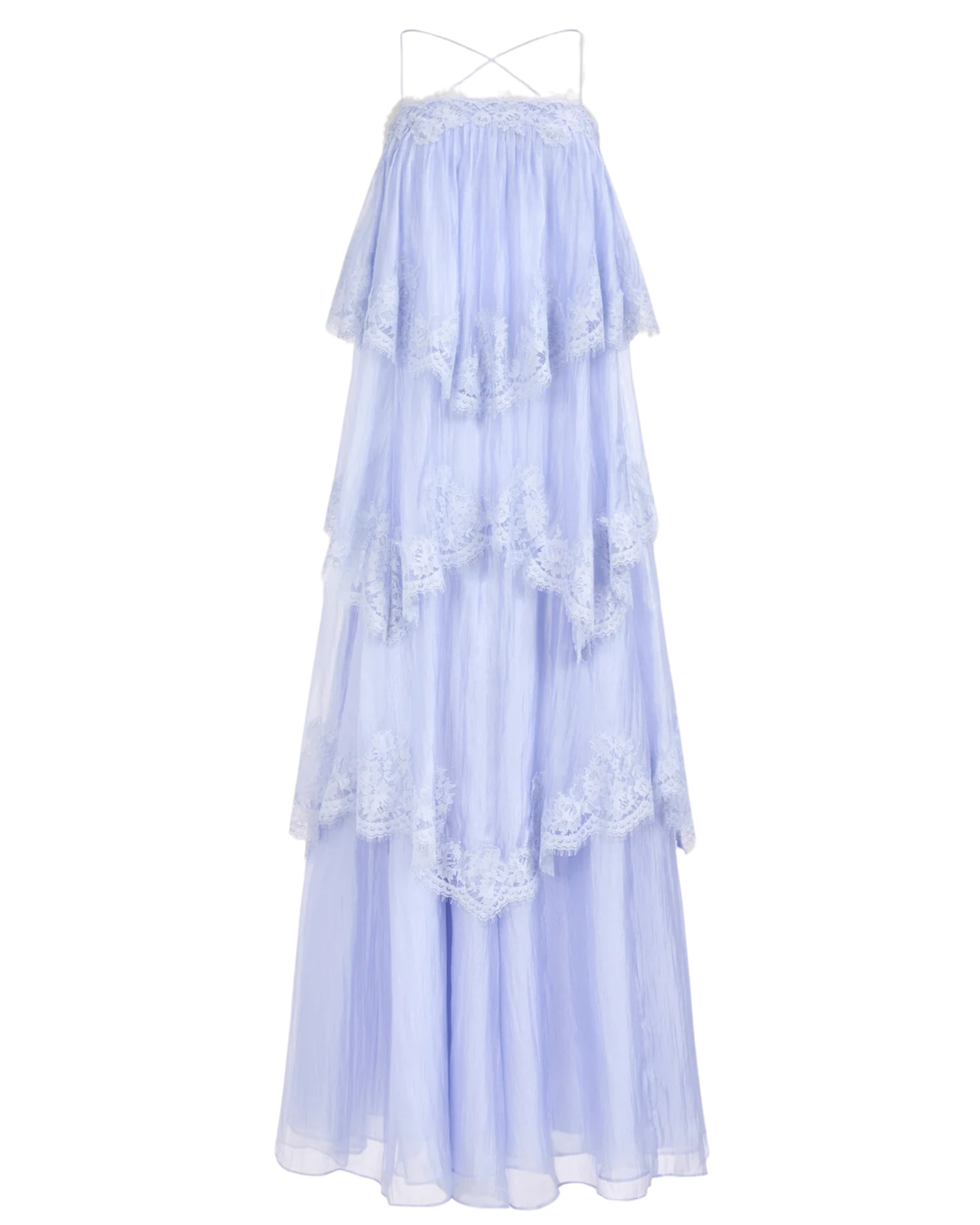 Aje Ophelia Lace Gown French Blue