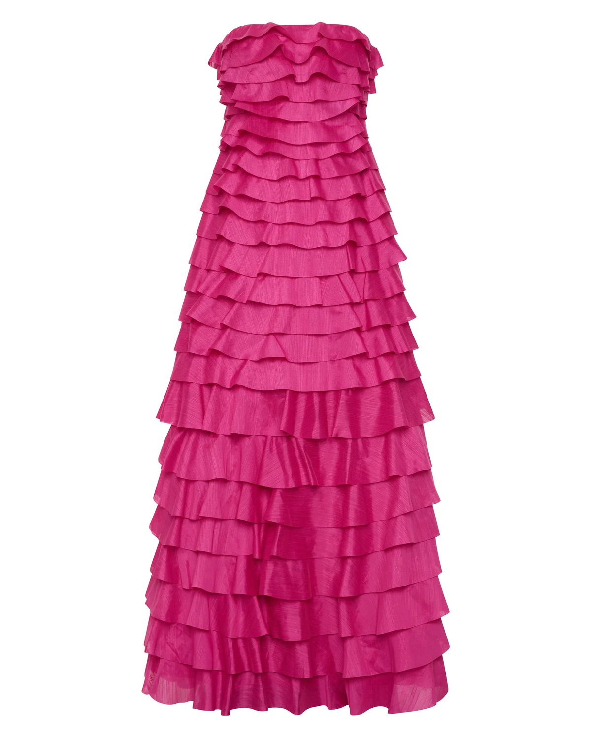 Aje Fleur Pleated Gown Magenta