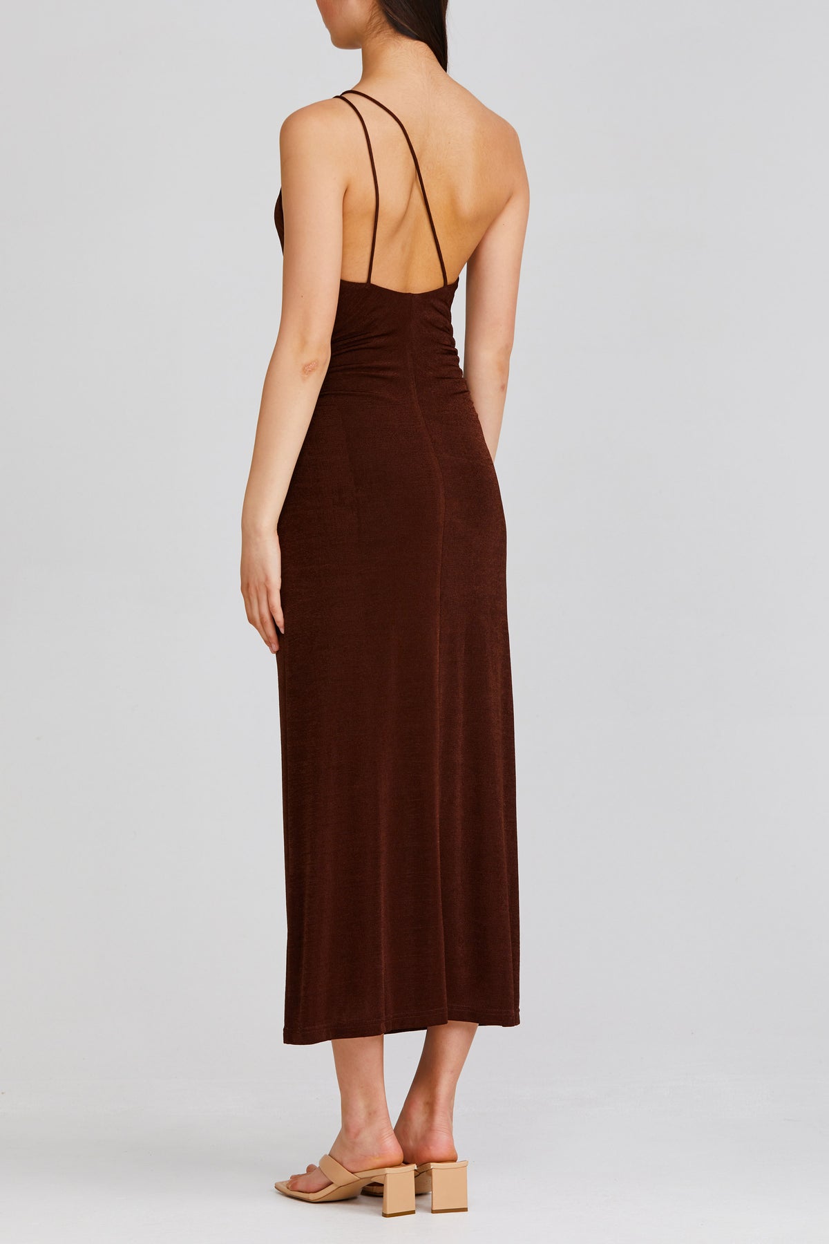Significant Other Bella Dress in chocolate, back