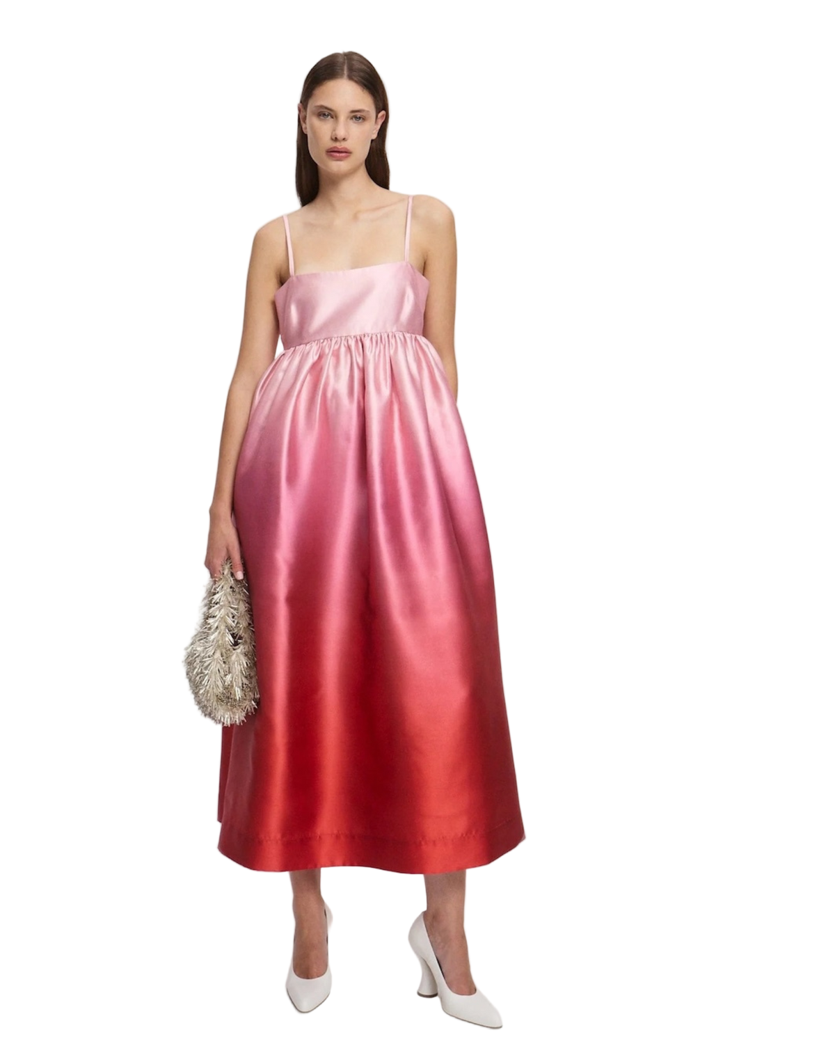 Alemais Inez Ombre Midi Dress Pink