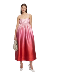 Alemais Inez Ombre Midi Dress Pink