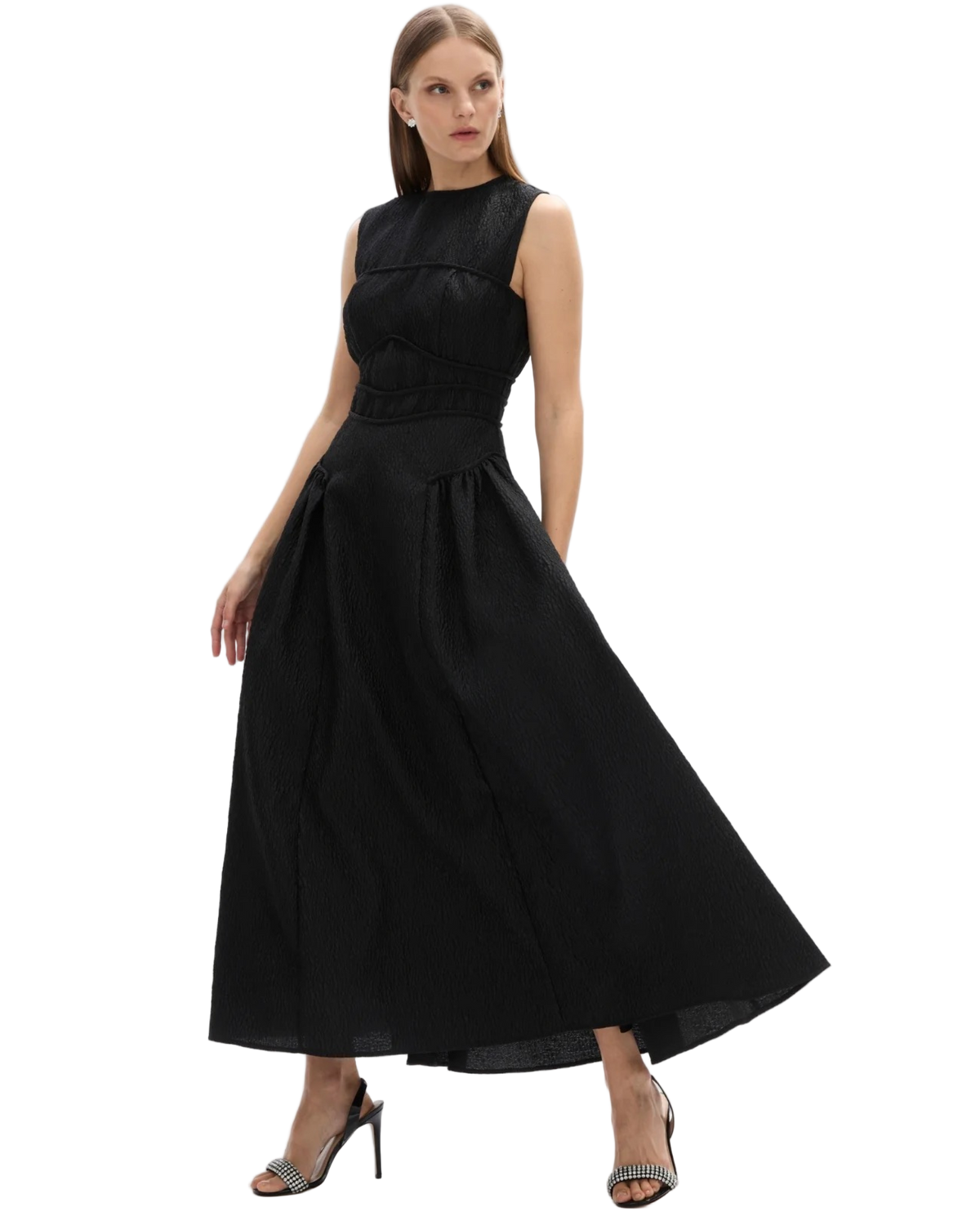 Rachel Gilbert Sophia Midi Dress Black