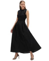 Rachel Gilbert Sophia Midi Dress Black