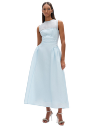 Rachel Gilbert Sophia Midi Dress Sky Blue