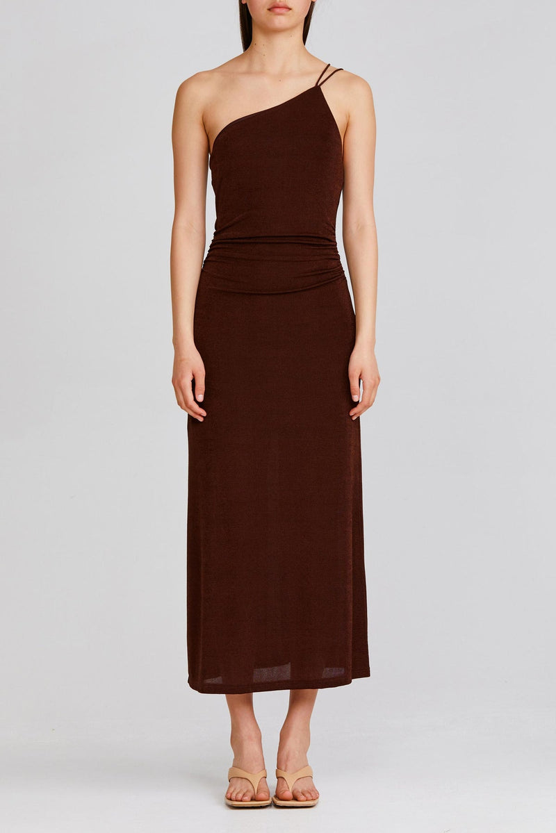 Significant Other Bella Dress in chocolate, front