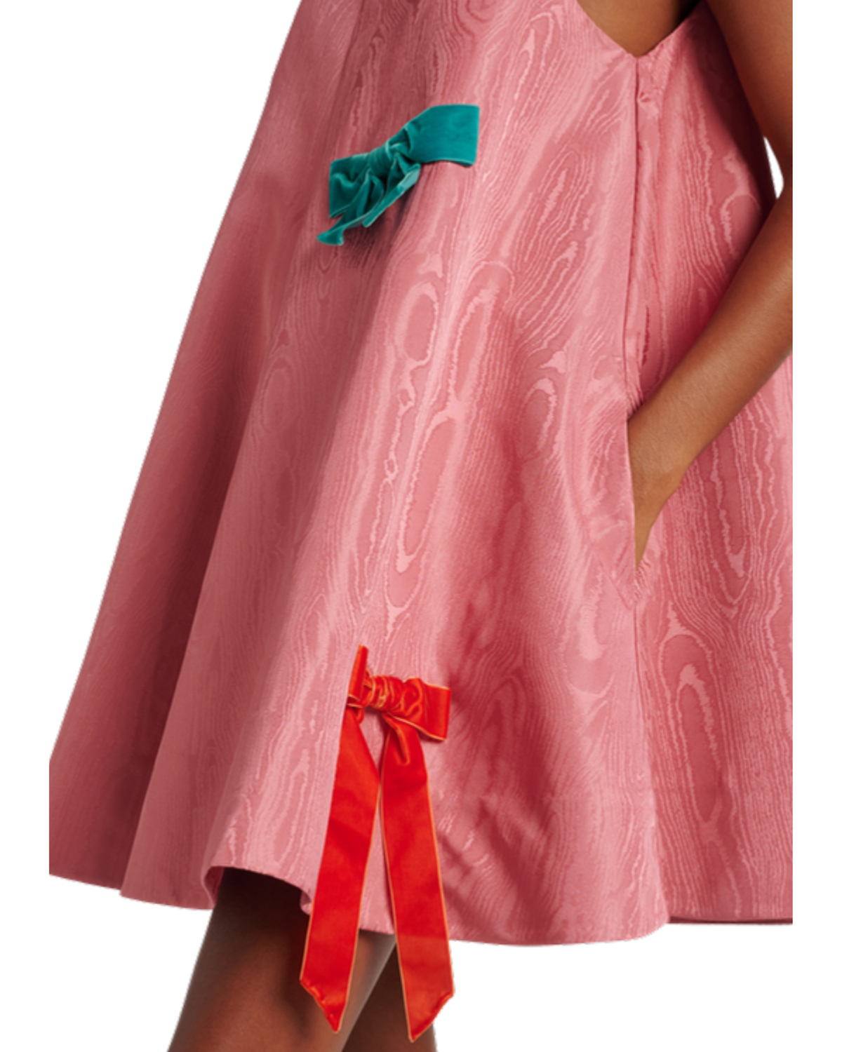 Alemais Valentina Mini Dress Blush Pink - side with bow details