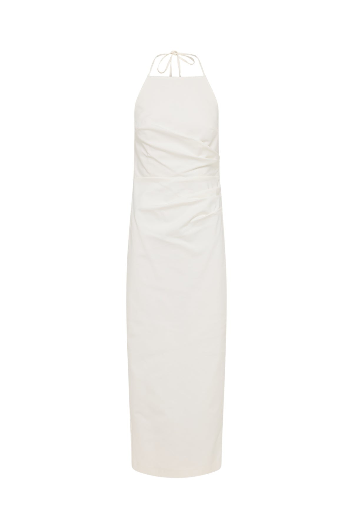 Shona Joy Lani High Neck Halter Maxi Dress in white