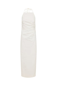 Shona Joy Lani High Neck Halter Maxi Dress in white