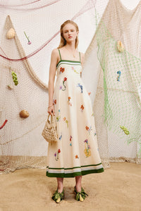 Alemais Florero Sundress Cream Floral front