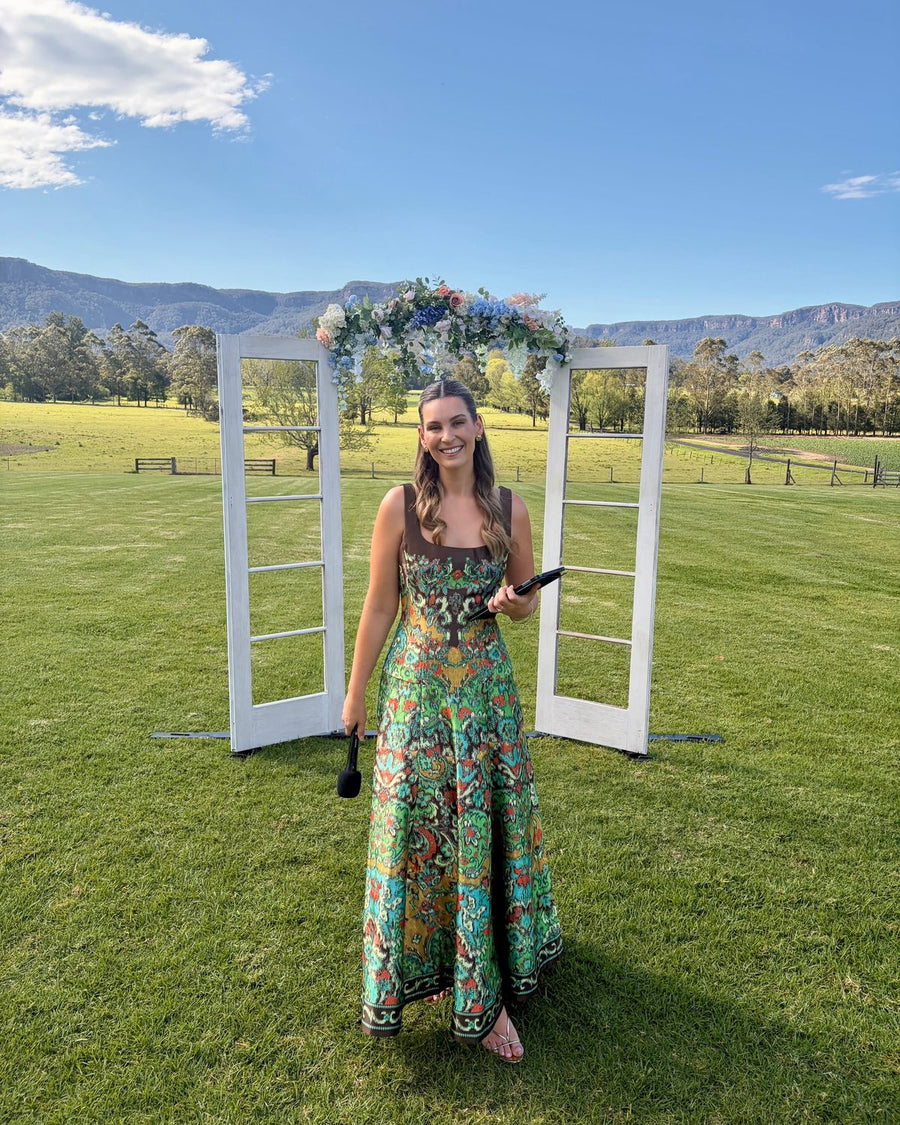 Customer @lovebybritt wearing Alemais Charlotte Gown