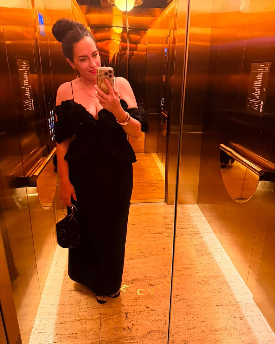 Customer  wearing Acler Darnhill Midi Dress
