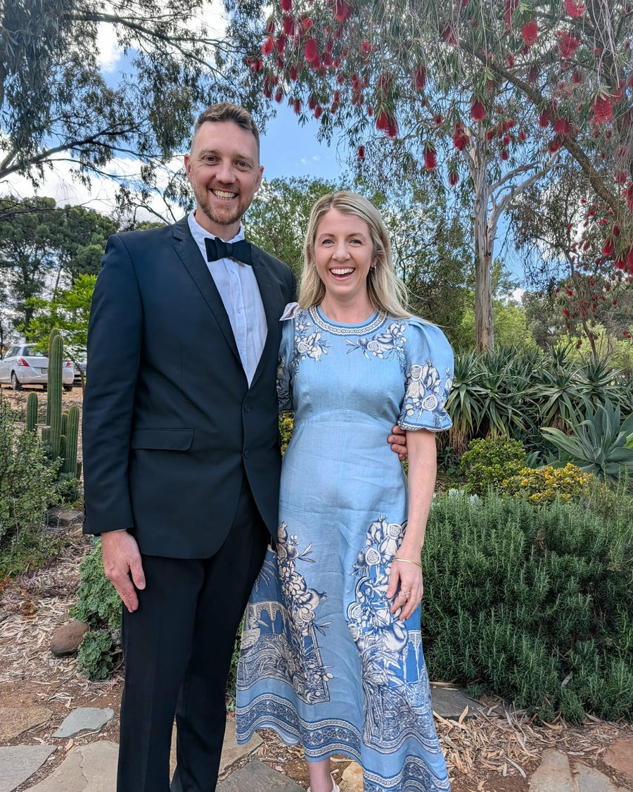 Customer in Alemais Villa Romantica Midi Dress